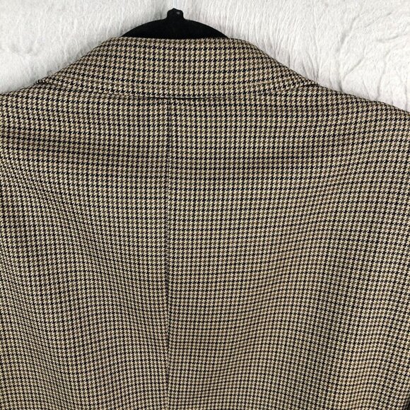 Vintage Pendleton Blazer Mens 42L Brown Houndstooth Wool Sport Coat Jacket - Picture 12 of 16